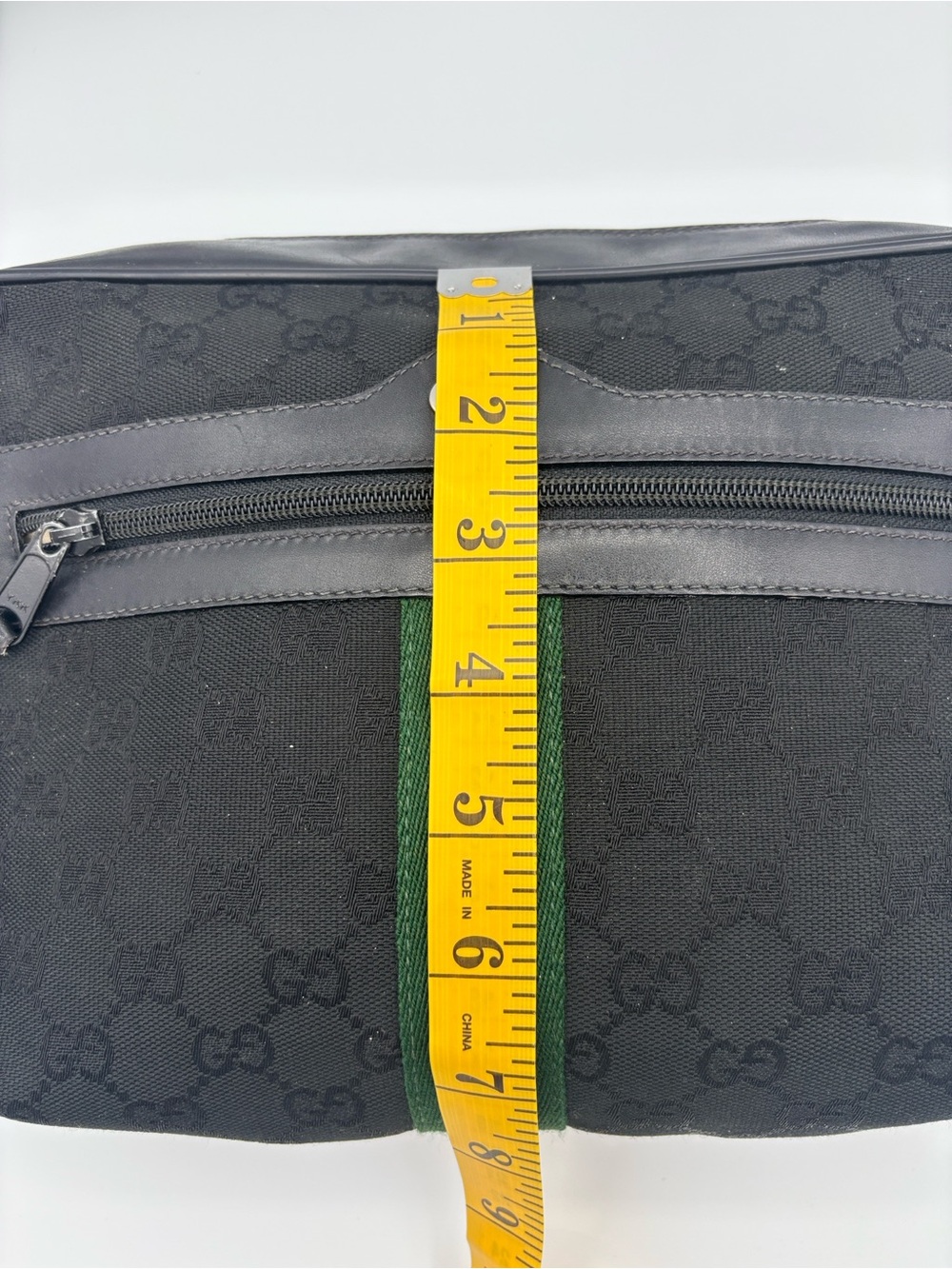 Vintage Gucci Sherry Shoulder Bag -  Black Canvas and Leather - Picture 11 of 14